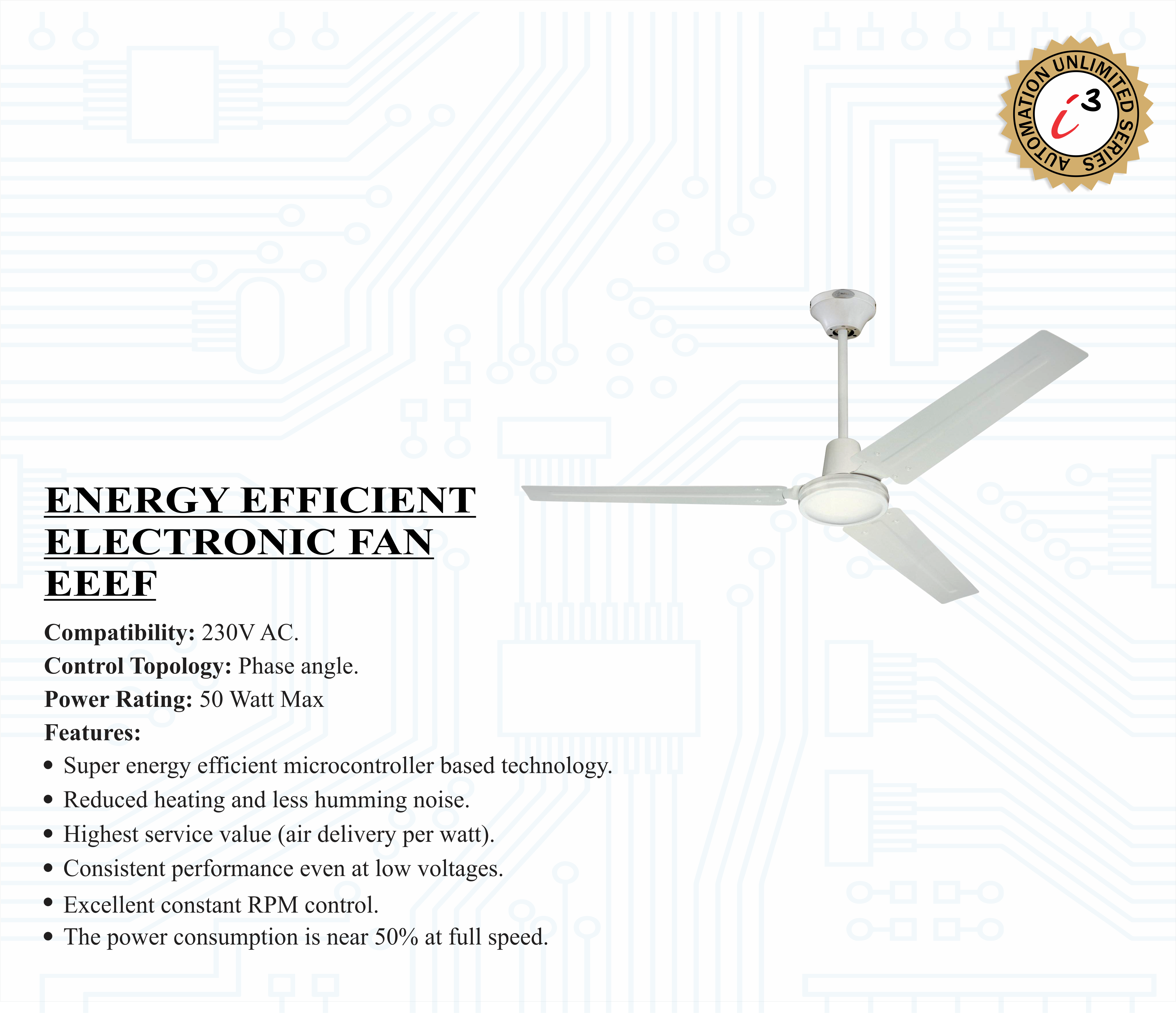 ENERGY EFFICIENT ELECTRONIC FAN EEEF